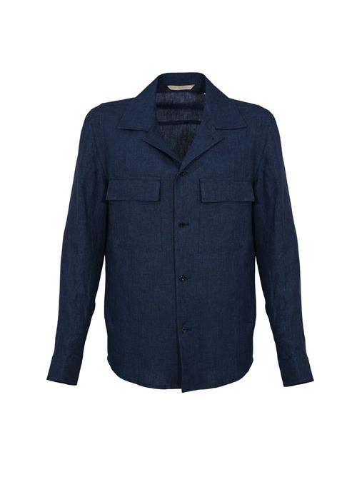 Giacca John in lino Blu BRIGLIA | JOHN 30011800011